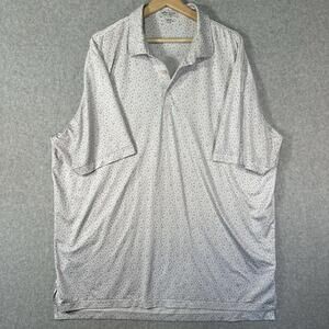 Peter Millar Polo Shirt Men XL Summer Comfort All Over Print Drinks